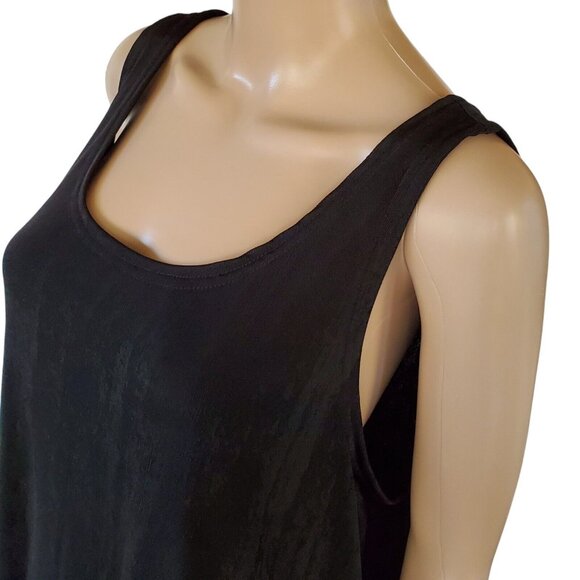 Vintage Fern Bratten Tank Tent Dress Women's 1X Black Knit Stretch Sleeveless - Picture 7 of 10